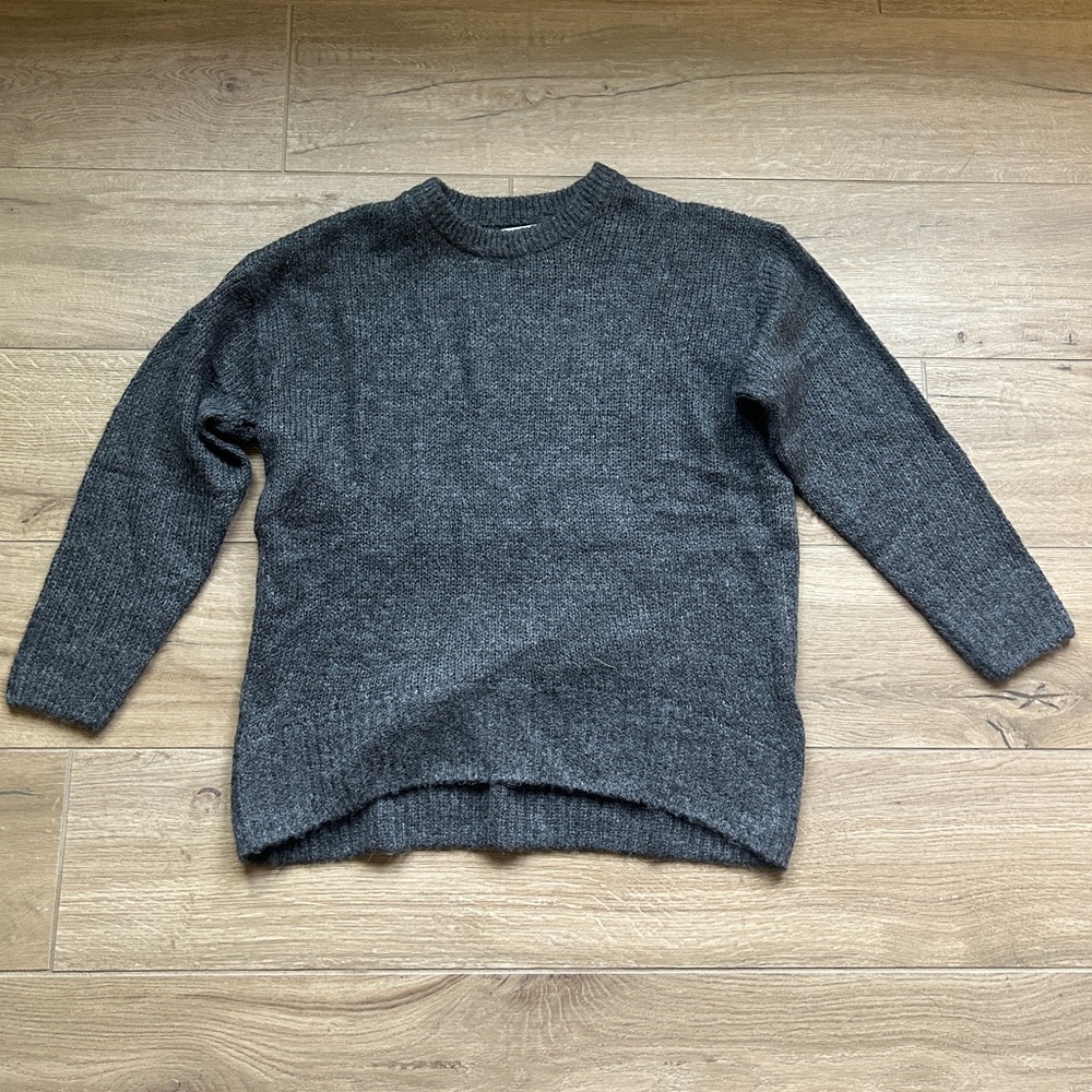 Old Navy Charcoal Gray Knit Crew Sweater
